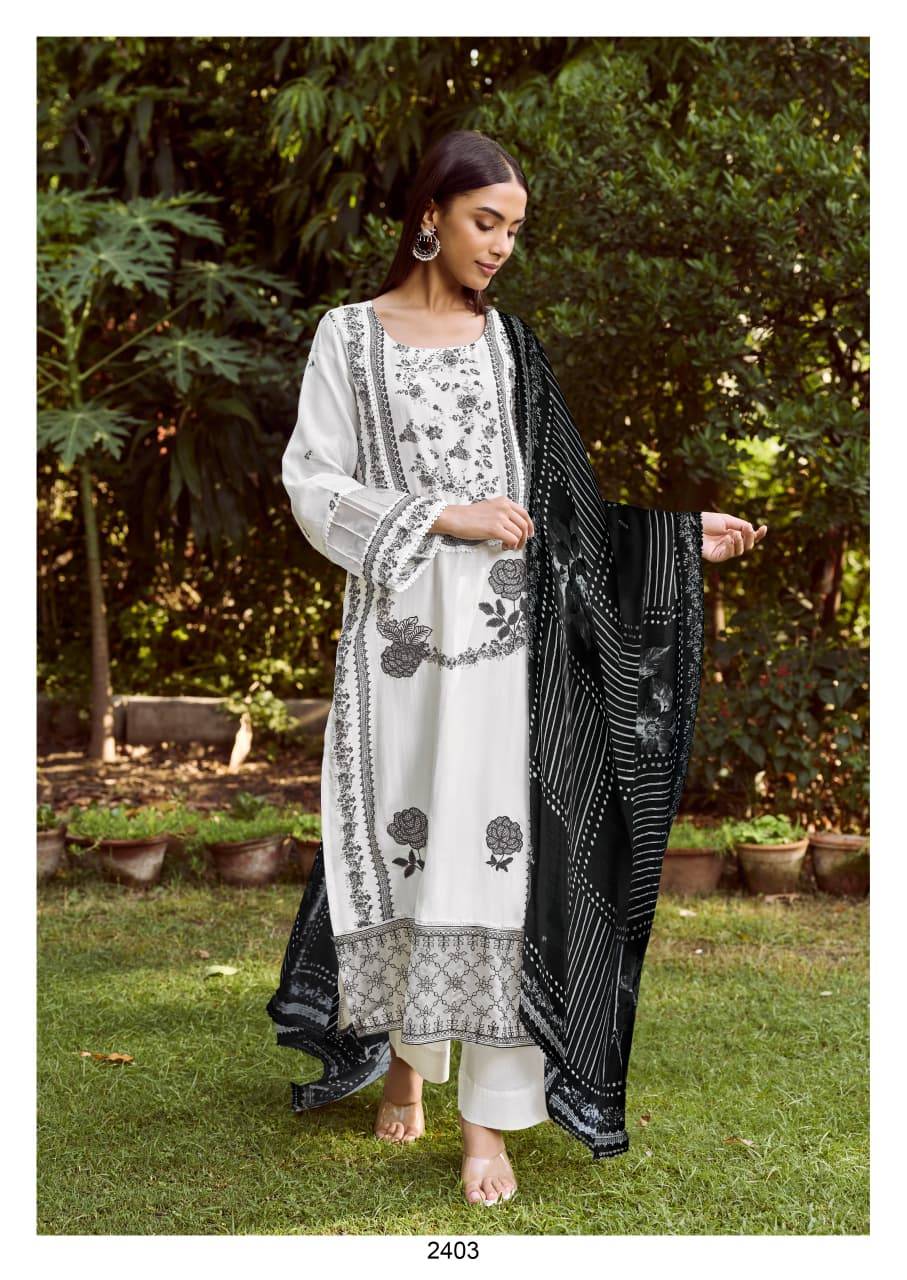 Roshnai By Kimora Suit 2403 To 2406 Series Stylish Beautiful Colourful Pure Muslin Dresses At Wholesale Price